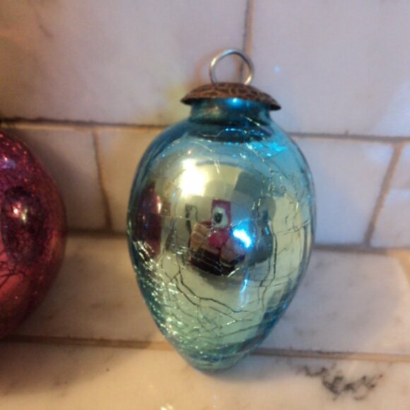Kugel glass ornaments~ lot of 3 - Picture 2 of 5